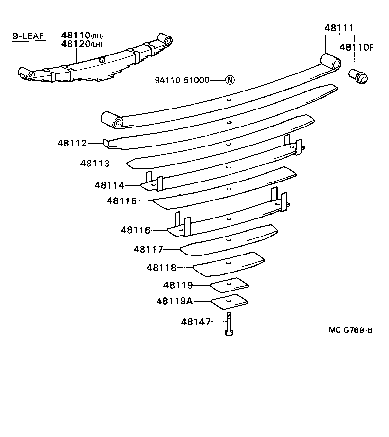 48111-3B200 LEAF, FRONT SPRING, NO.1 product image