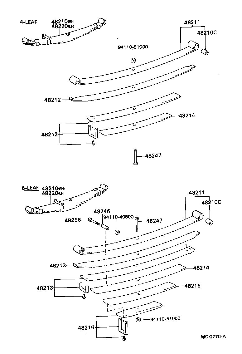 48247-3C110 BOLT, REAR SPRING, CENTER product image
