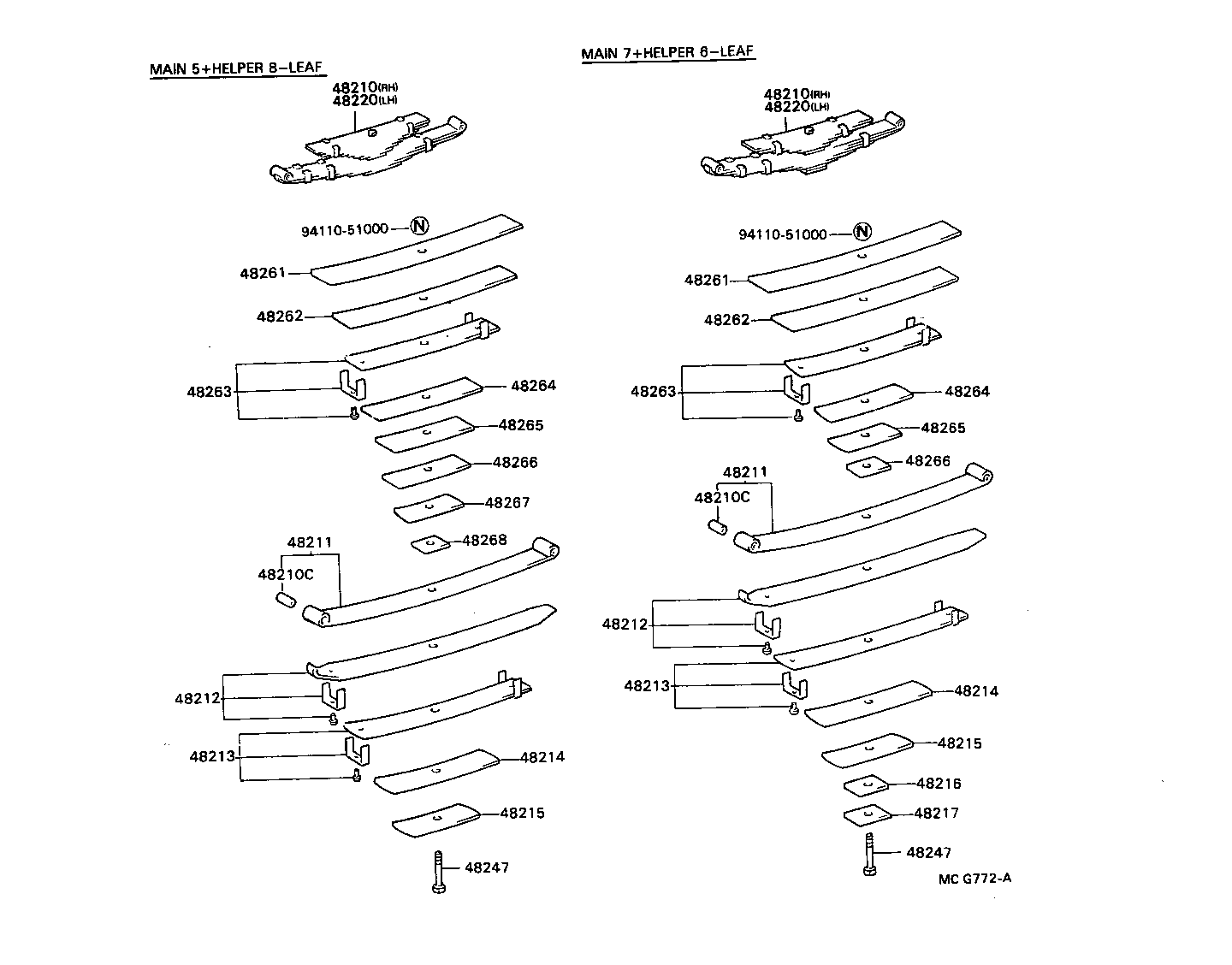 48247-3C110 BOLT, REAR SPRING, CENTER product image