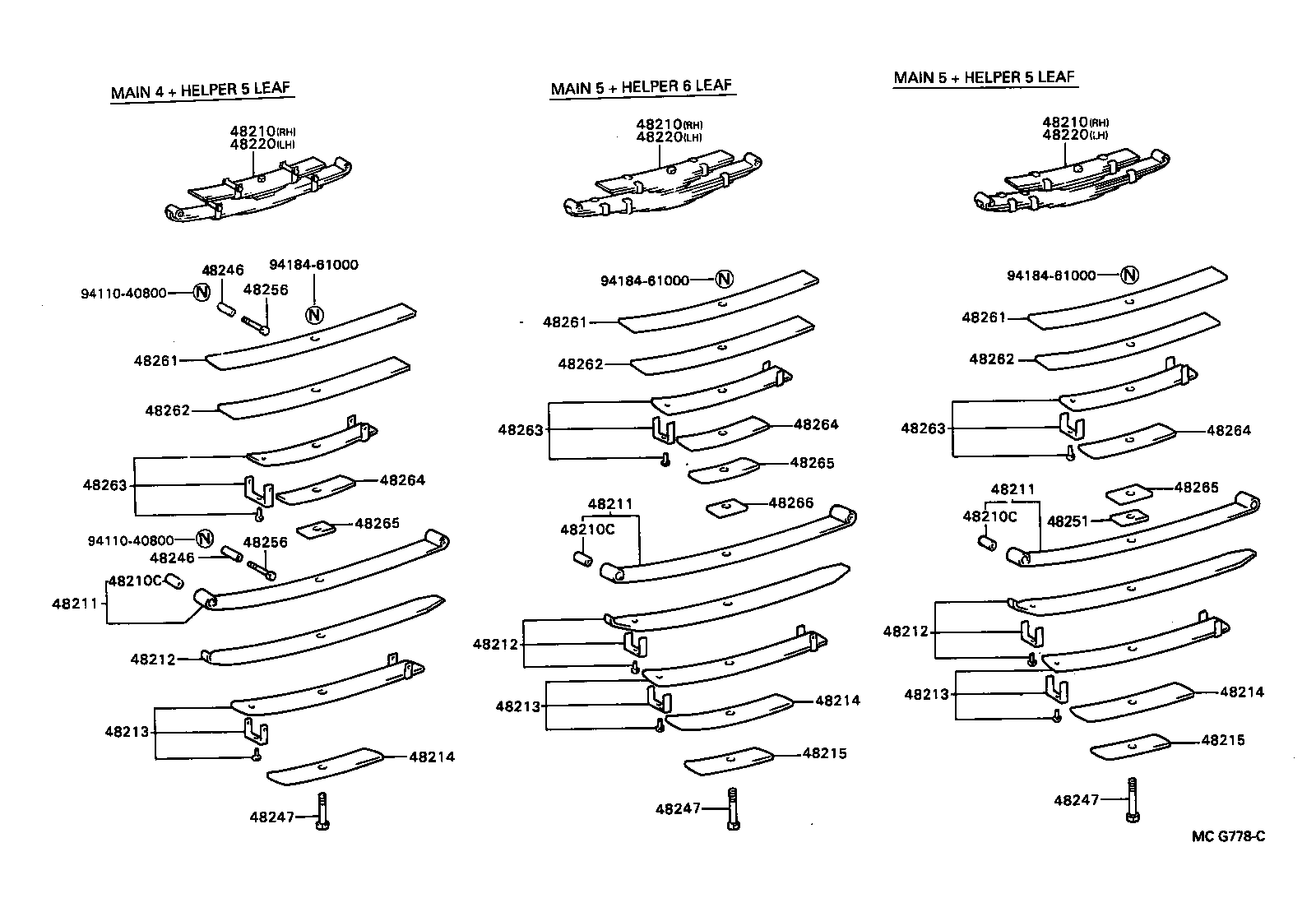 48247-3B490 BOLT, REAR SPRING, CENTER product image