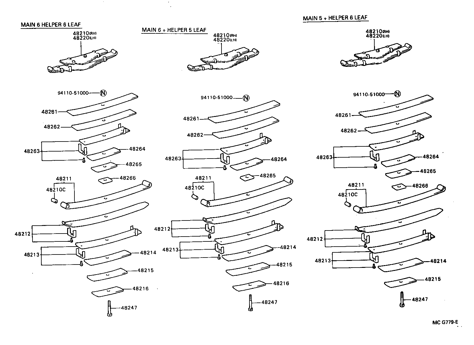 48222-3B310 LEAF, REAR HELPER SPRING, NO.5 product image
