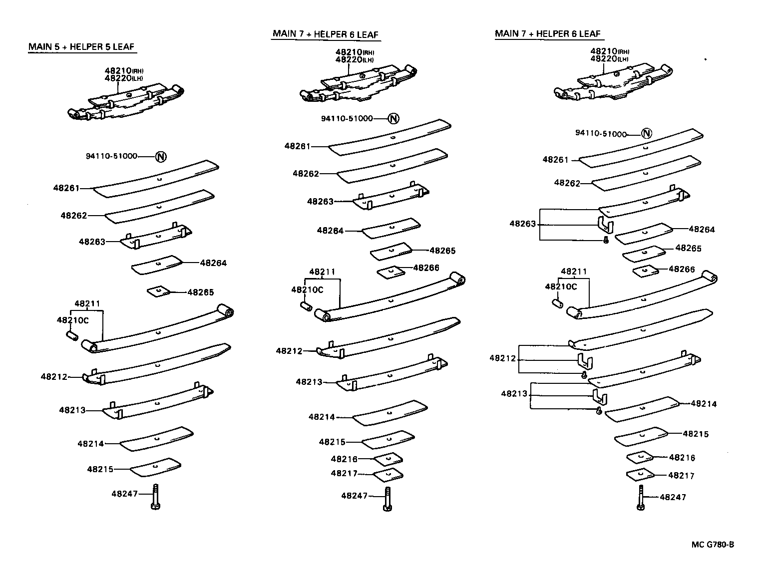 48222-3B310 LEAF, REAR HELPER SPRING, NO.5 product image