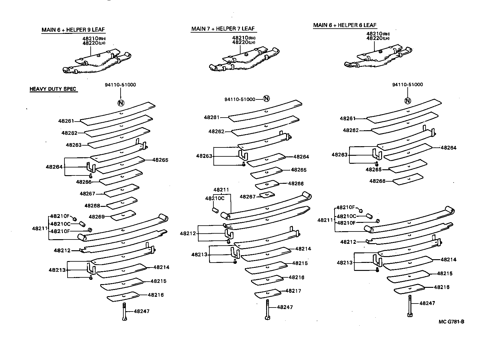 48222-3B310 LEAF, REAR HELPER SPRING, NO.5 product image