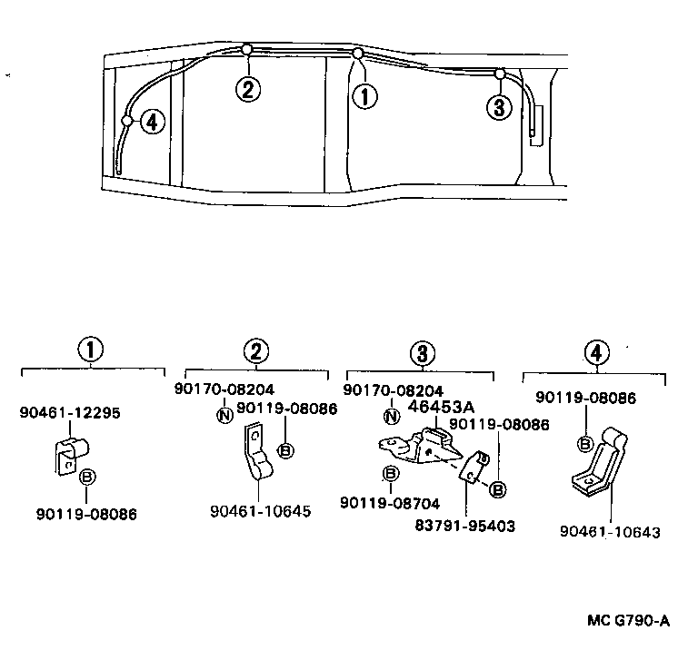 46105-36041 BRACKET SUB-ASSY, PARKING BRAKE PLANGER OR PEDAL product image