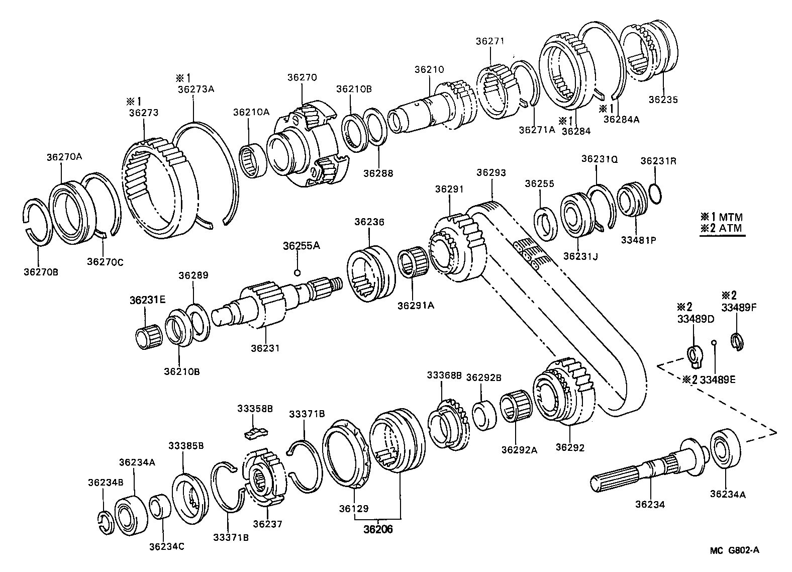 Toyota 36255-35020 SPACER, TRANSFER OUTPUT SHAFT, NO.1