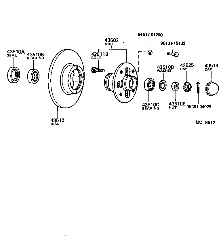 43422-60030 GASKET, FRONT AXLE OUTER SHAFT FLANGE product image