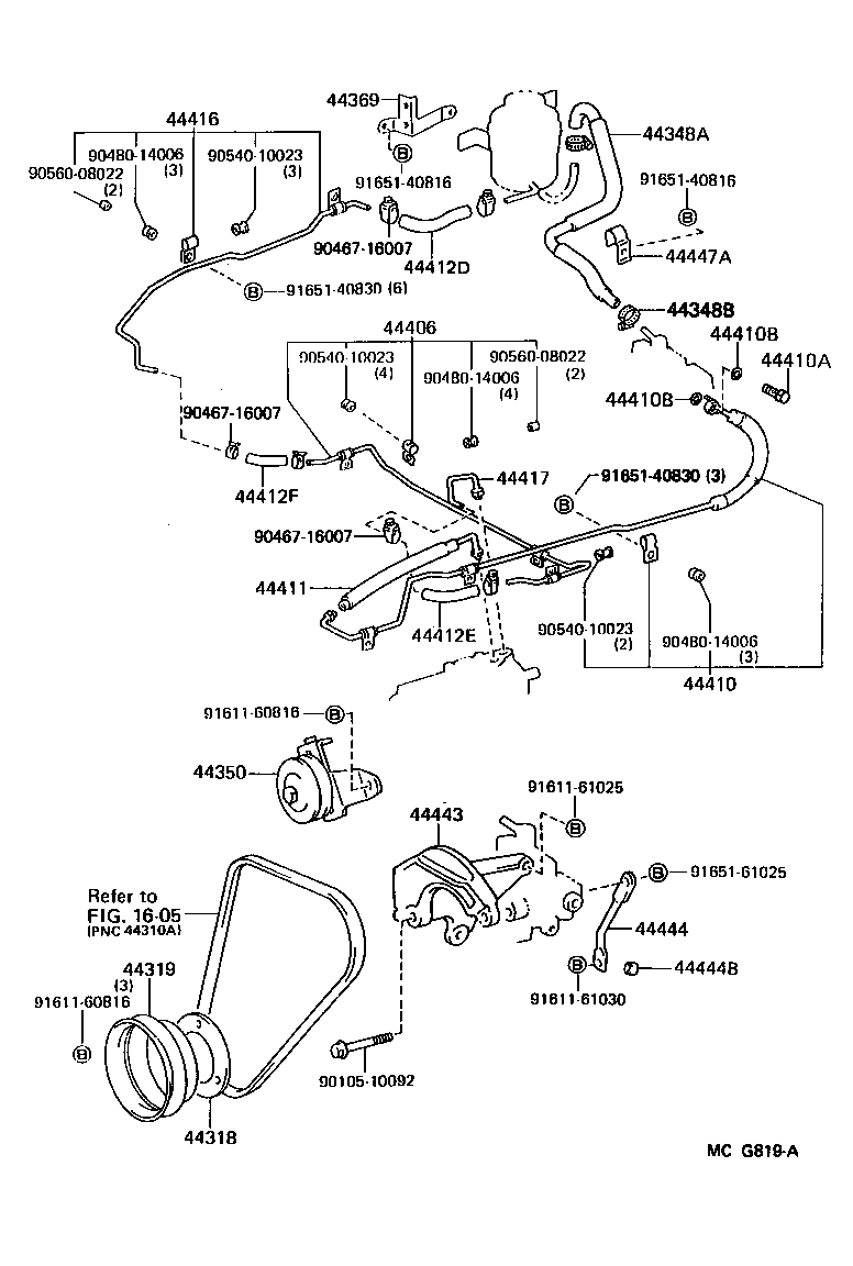 Toyota 44410-28170 TUBE ASSY, PRESSURE FEED
