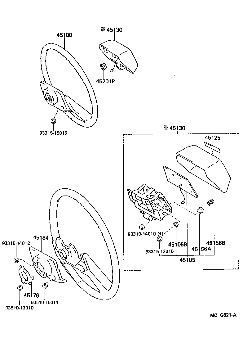 45100-32040-06 WHEEL ASSY, STEERING product image