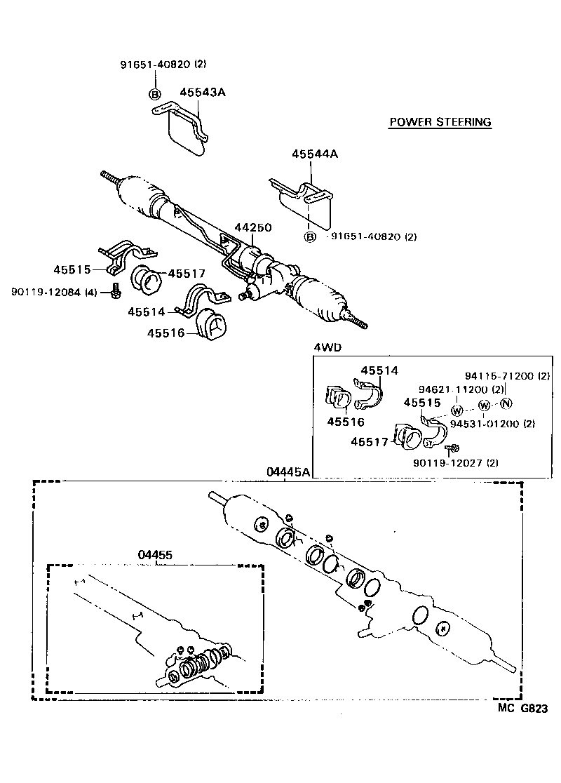 44203-28100 HOUSING SUB-ASSY, POWER STEERING RACK product image