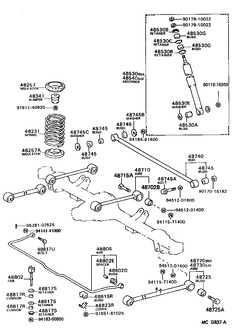 90117-14043 BOLT, U(FOR REAR SPRING) product image
