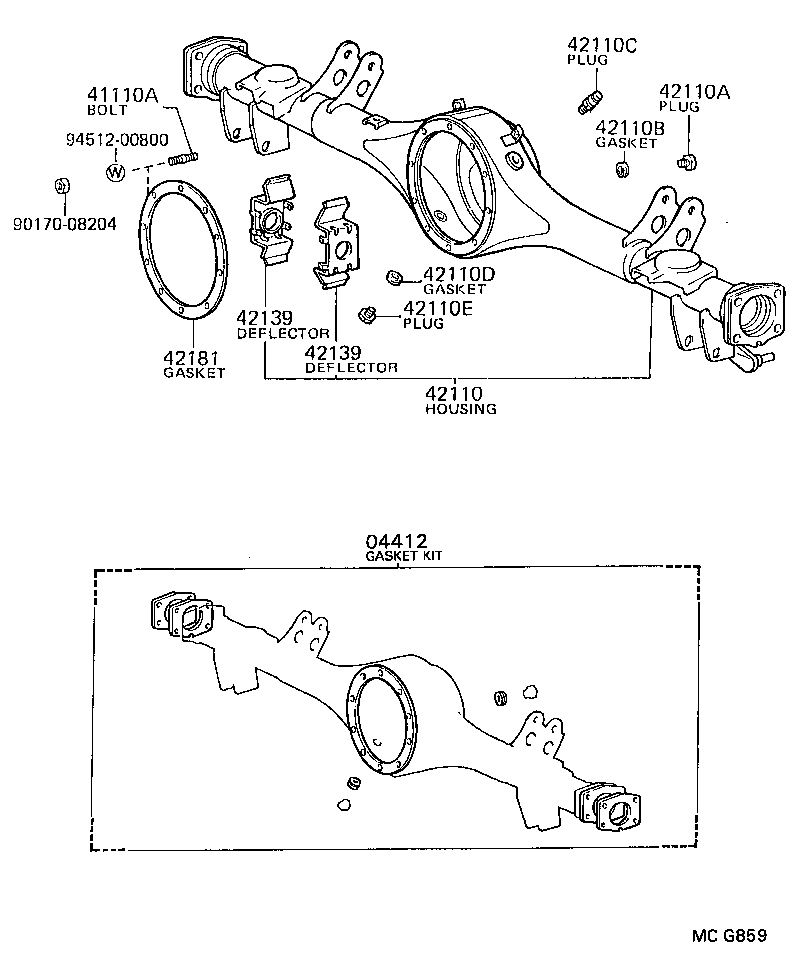 41201-39875 FINAL GEAR KIT, DIFFERENTIAL, REAR product image