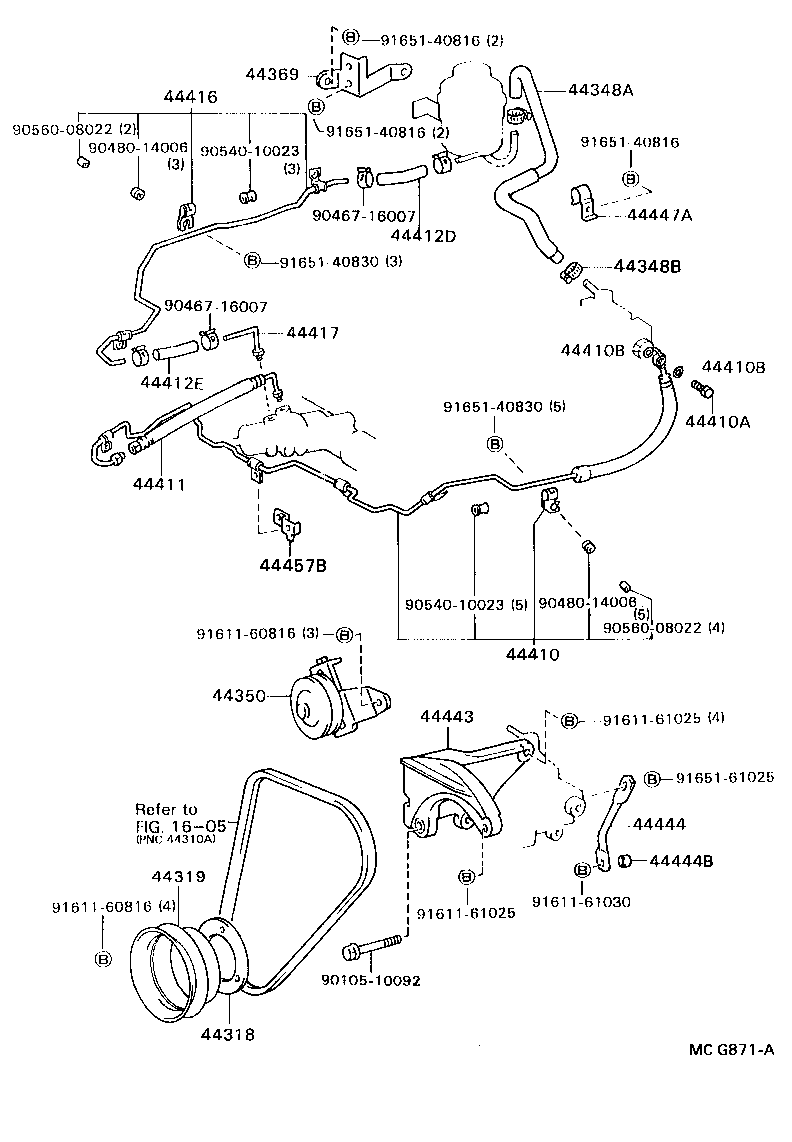 44411-28071 HOSE, PRESSURE FEED product image