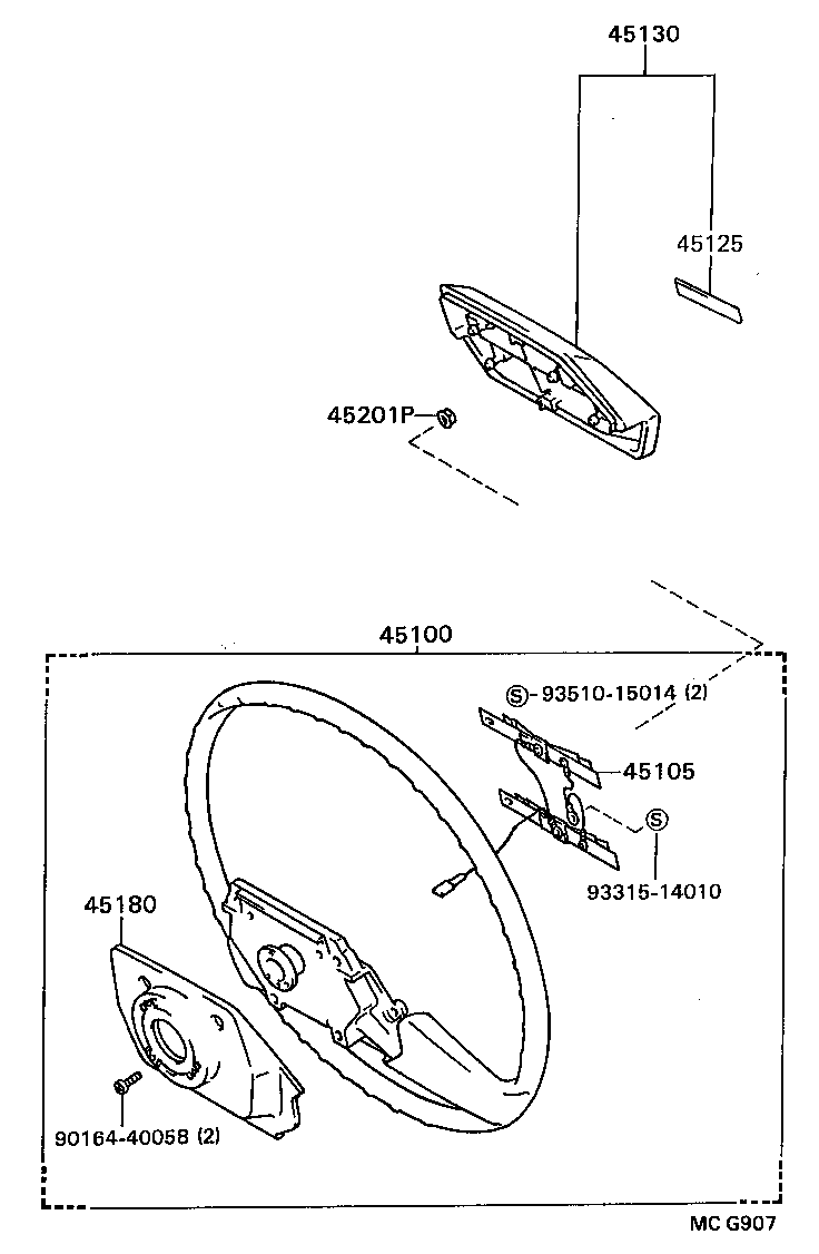 45100-32040-06 WHEEL ASSY, STEERING product image