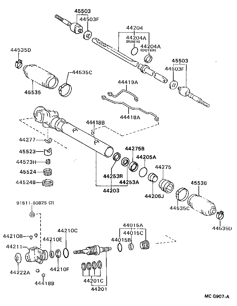 44203-28080 HOUSING SUB-ASSY, POWER STEERING RACK product image