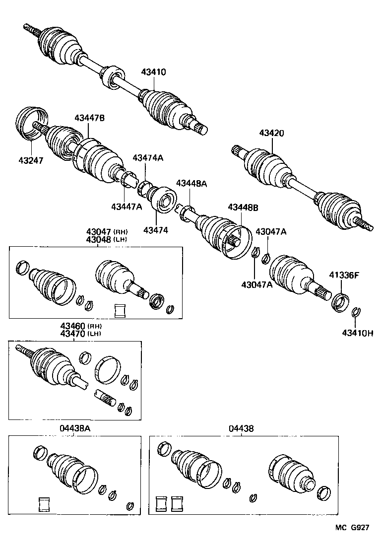 04438-01030 BOOT KIT, FRONT DRIVE SHAFT INBOARD JOINT product image