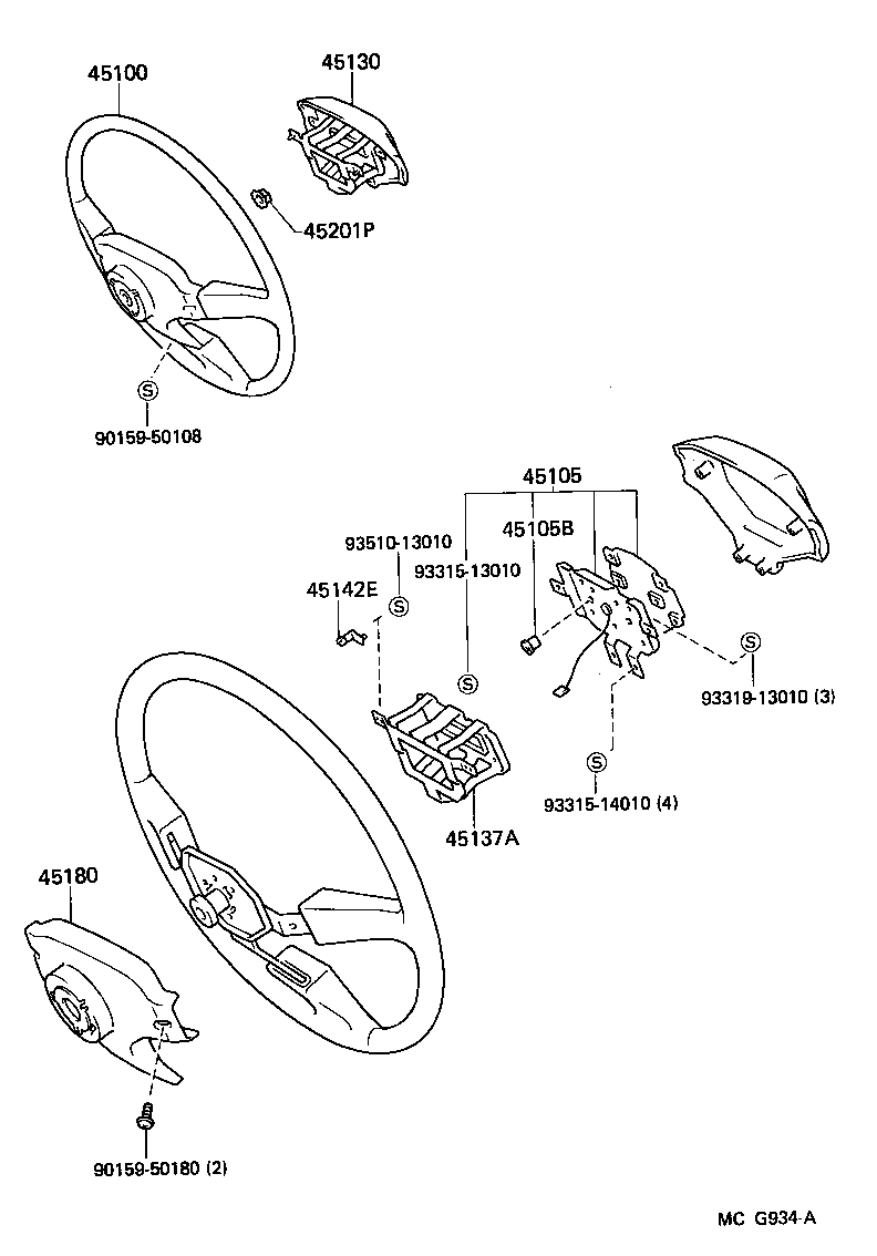 45180-17010-06 COVER SUB-ASSY, STEERING WHEEL product image