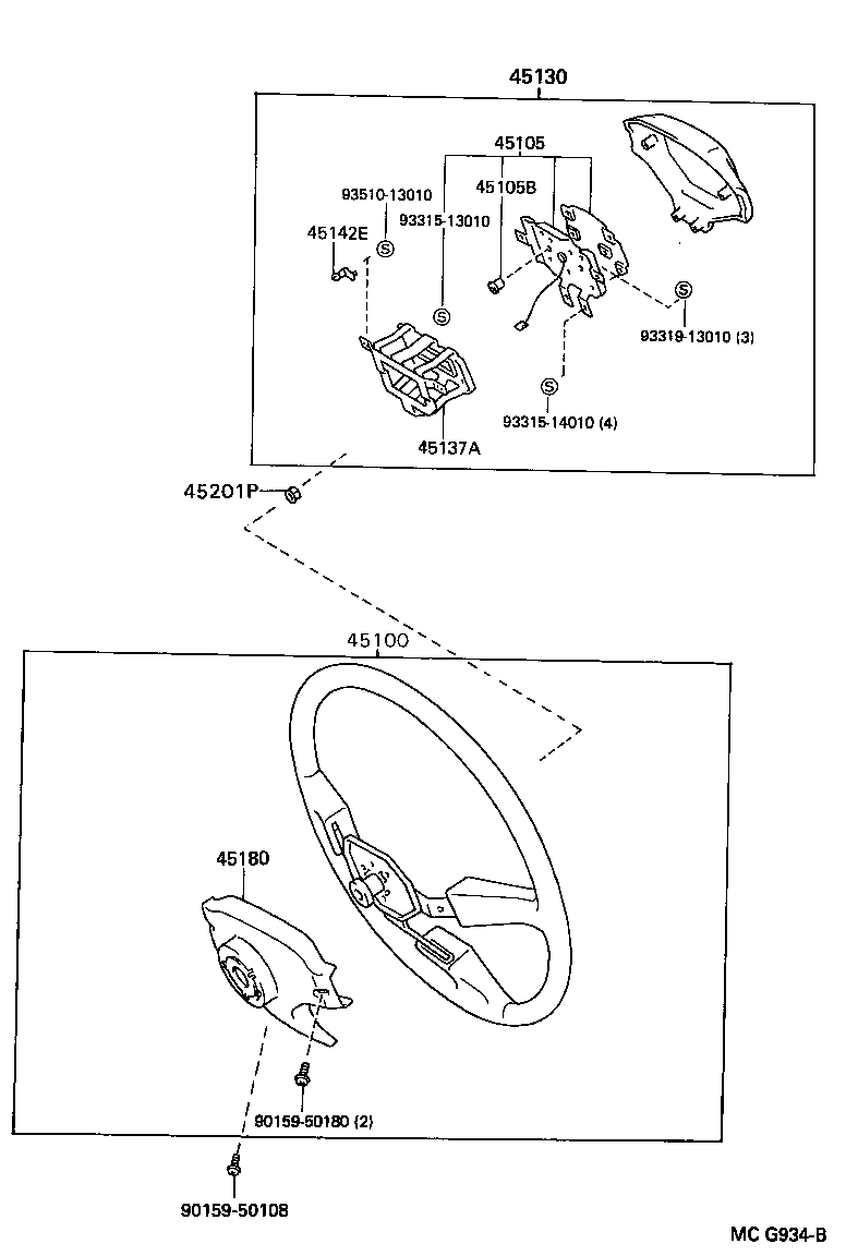 45180-17010 COVER SUB-ASSY, STEERING WHEEL product image