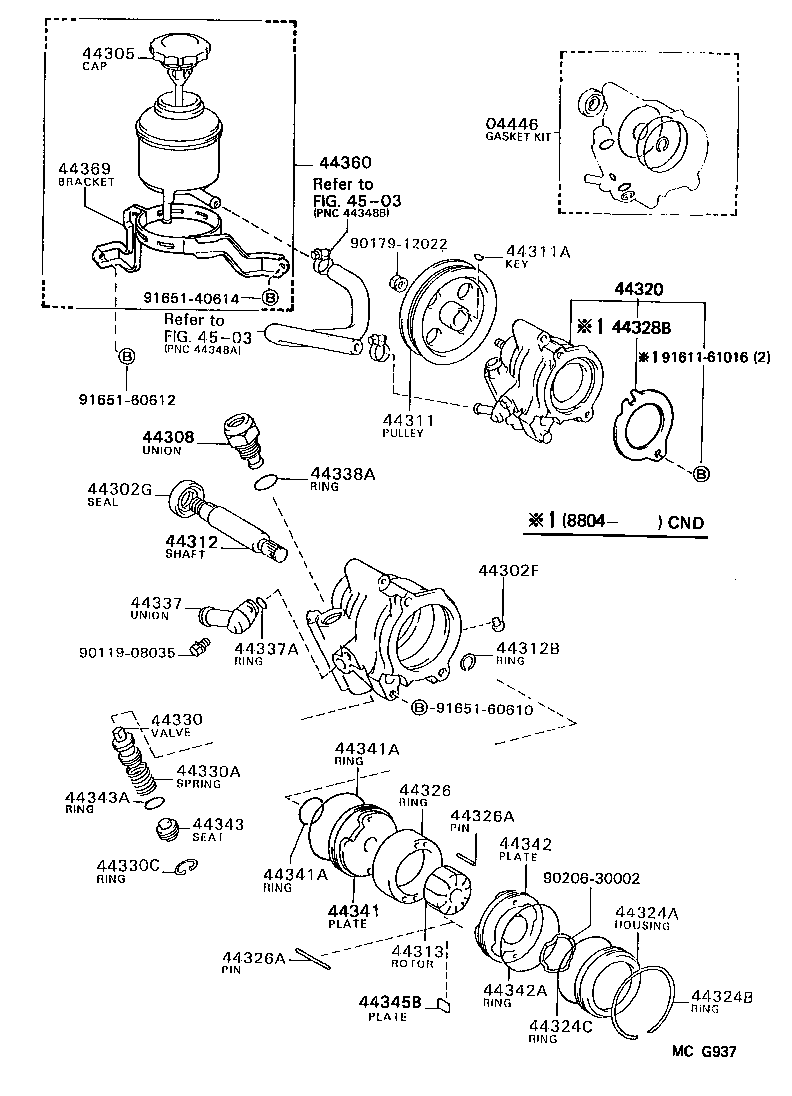 44328-35010 END, VANE PUMP HOUSING product image
