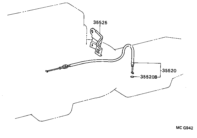 35525-36030 BRACKET, THROTTLE CABLE product image