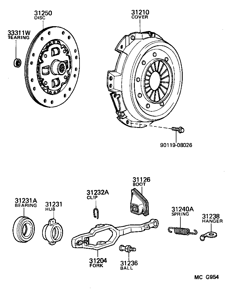 31250-20115 DISC ASSY, CLUTCH product image