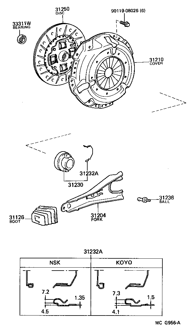 31250-20115 DISC ASSY, CLUTCH product image