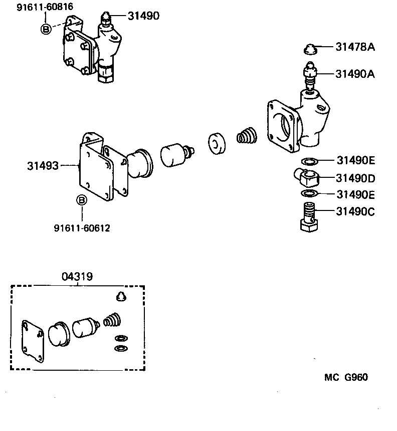04319-27020 CUP KIT, CLUTCH ACCUMULATOR product image