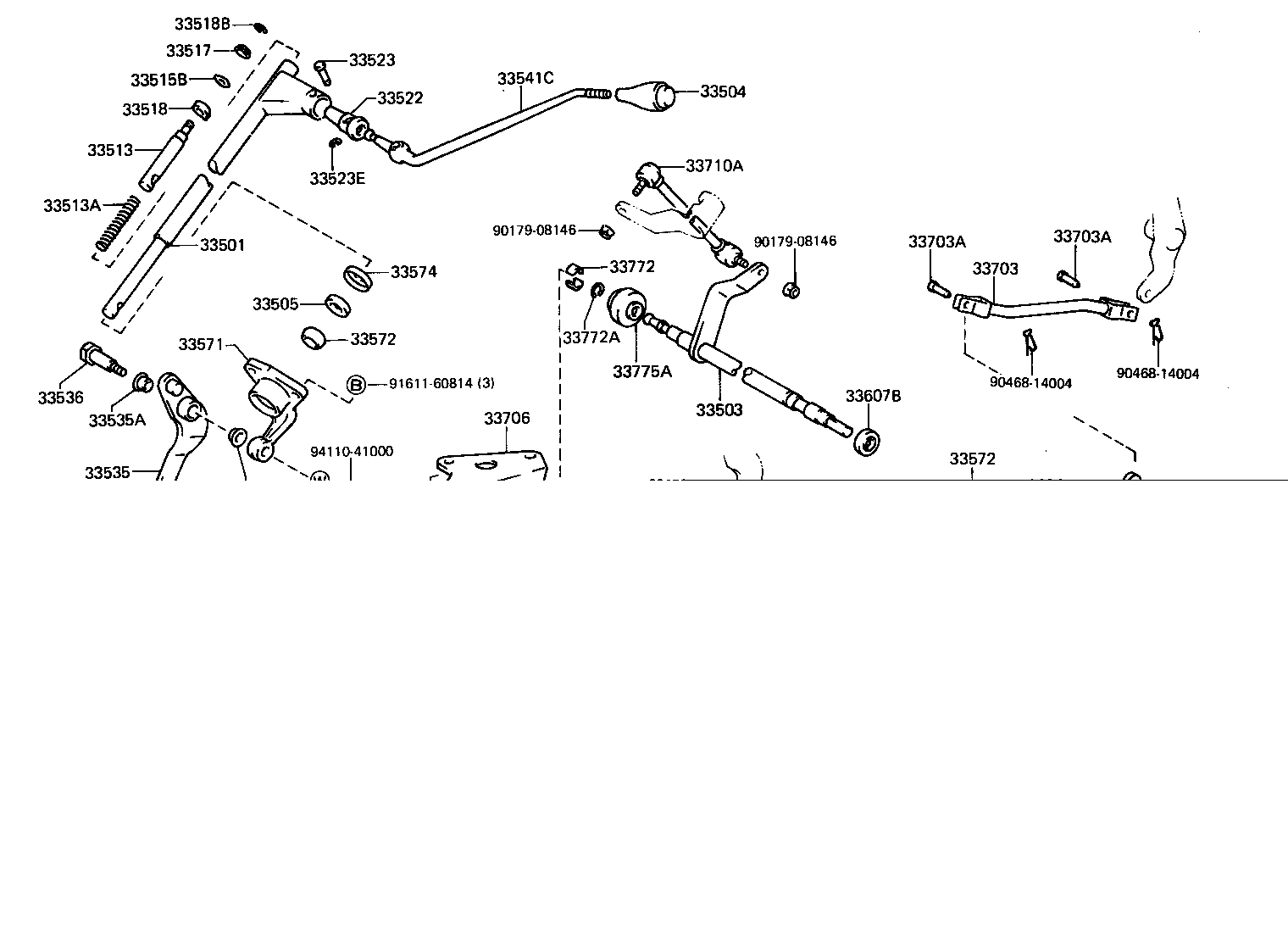 33535-27110 LEVER, CONTROL SELECT (FOR COLUMN SHIFT) product image
