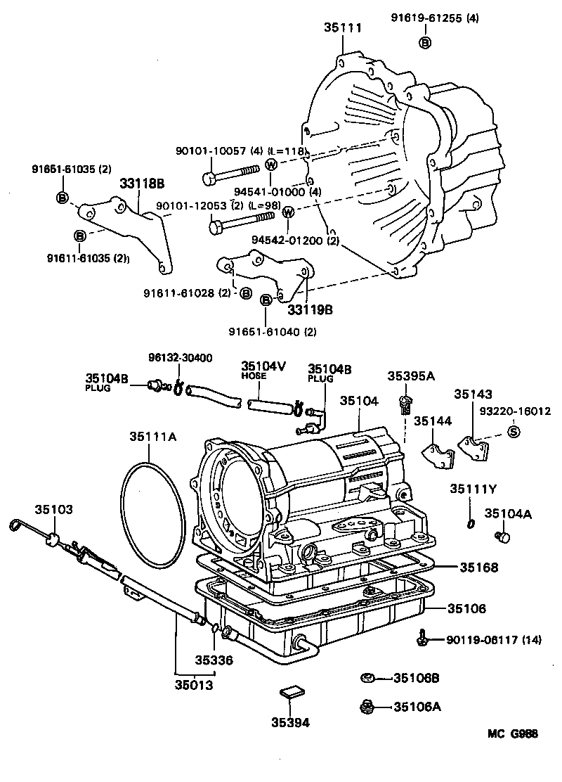 35013-27060 TUBE SUB-ASSY, TRANSMISSION OIL FILLER product image