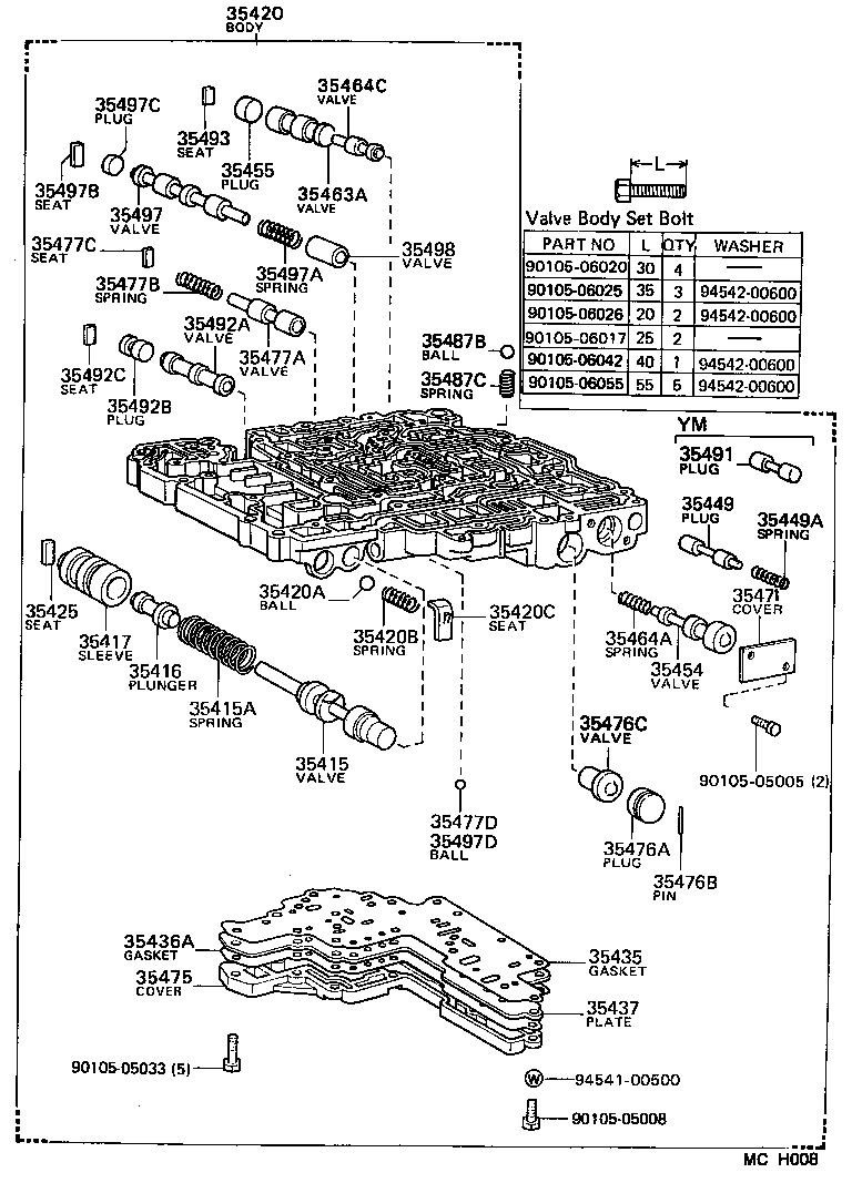 35420-27020 BODY ASSY, LOWER VALVE product image
