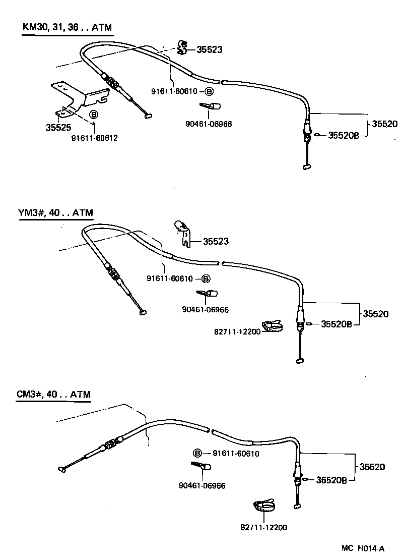 35572-28050 LEVER, TRANSMISSION CONTROL SHAFT, RH product image