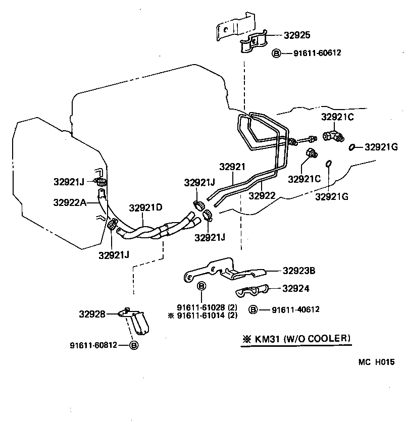 32941-27110 HOSE(FOR OIL COOLER INLET) product image
