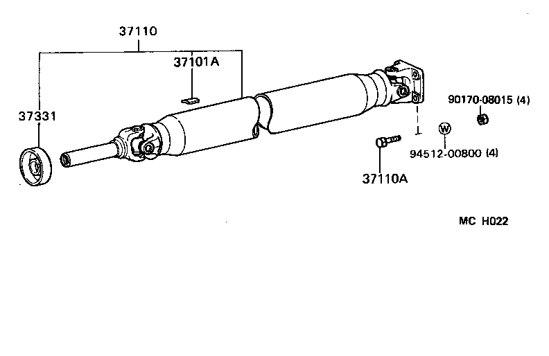 37140-27031 SHAFT ASSY, PROPELLER, FRONT product image