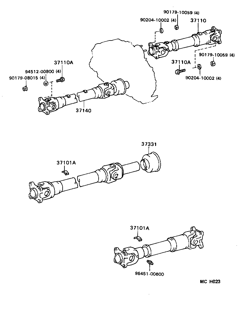 37140-27031 SHAFT ASSY, PROPELLER, FRONT product image