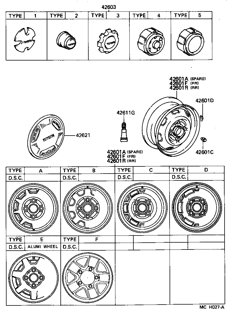 42621-27140 CAP, WHEEL product image