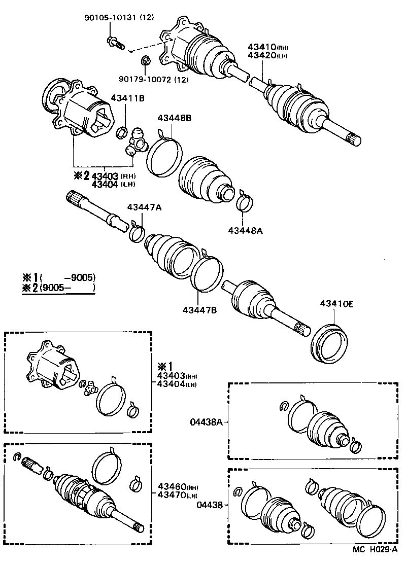 43460-29056 SHAFT ASSY, FRONT DRIVE OUTBOARD JOINT, RH product image