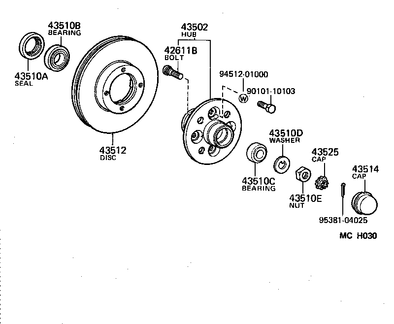 43512-28051 DISC, FRONT product image
