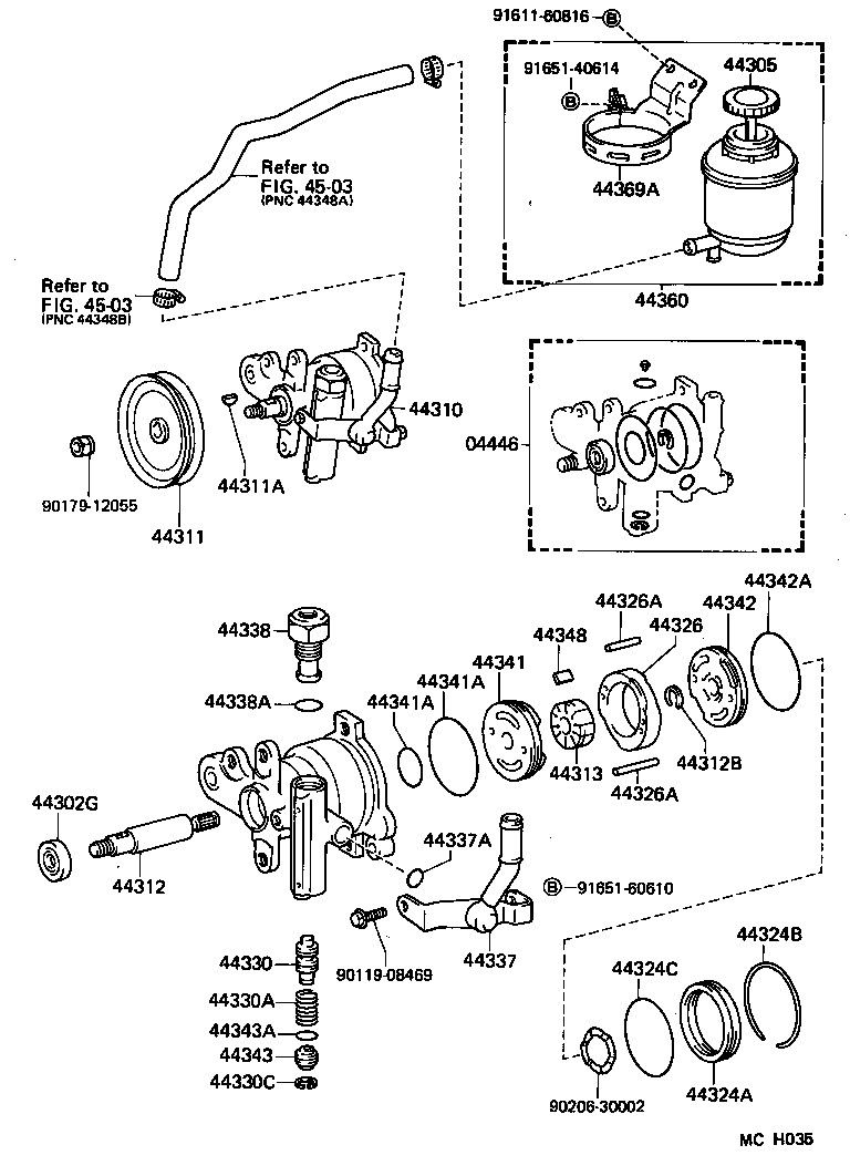 44360-27060 RESERVOIR ASSY, VANE PUMP OIL product image