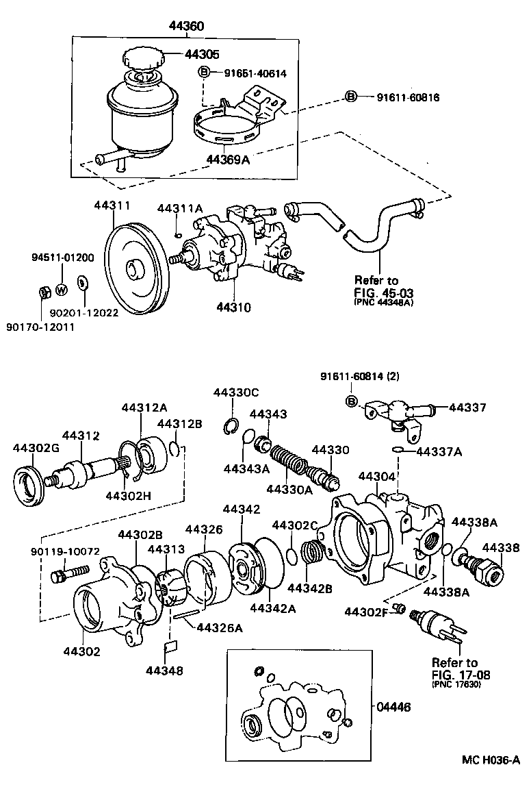 44360-27110 RESERVOIR ASSY, VANE PUMP OIL product image