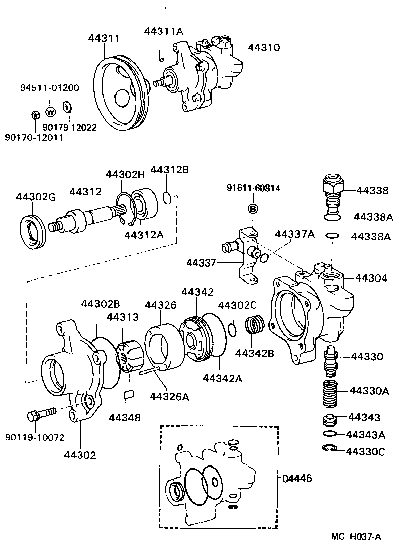 44360-27060 RESERVOIR ASSY, VANE PUMP OIL product image