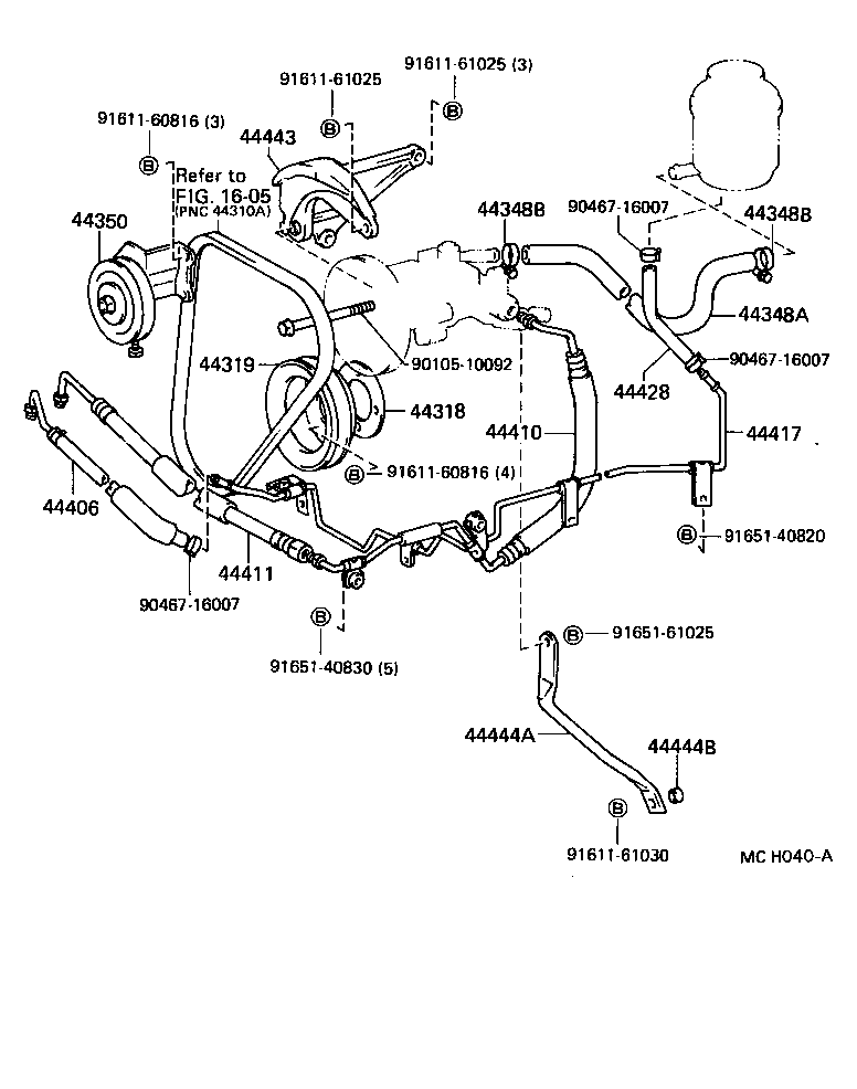 44348-27170 HOSE, OIL RESERVOIR TO PUMP, NO.1 product image