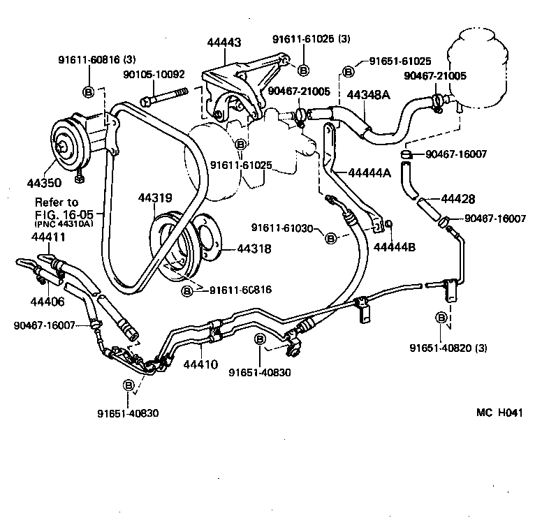 44348-27120 HOSE, OIL RESERVOIR TO PUMP, NO.1 product image