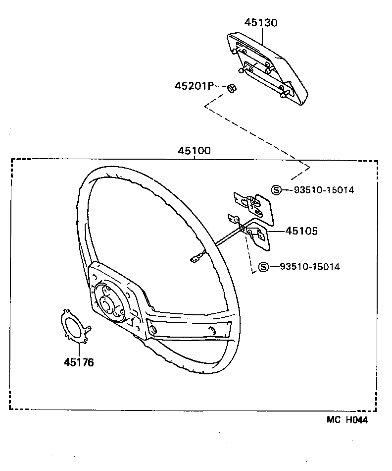45100-10262-03 WHEEL ASSY, STEERING product image