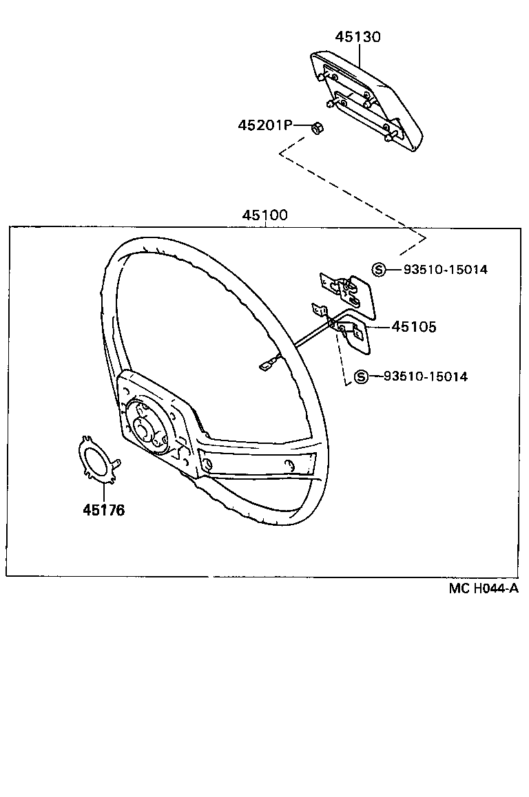 45180-17010 COVER SUB-ASSY, STEERING WHEEL product image