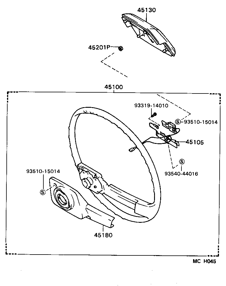45100-10262-03 WHEEL ASSY, STEERING product image