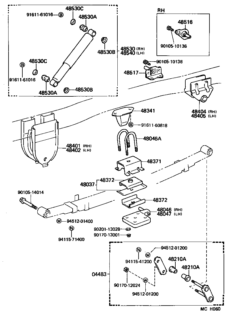 48210-27601 SPRING ASSY, REAR RH product image
