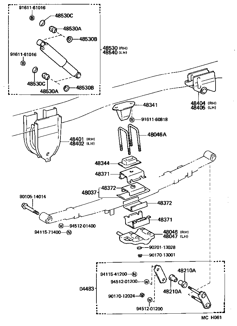 48210-27601 SPRING ASSY, REAR RH product image