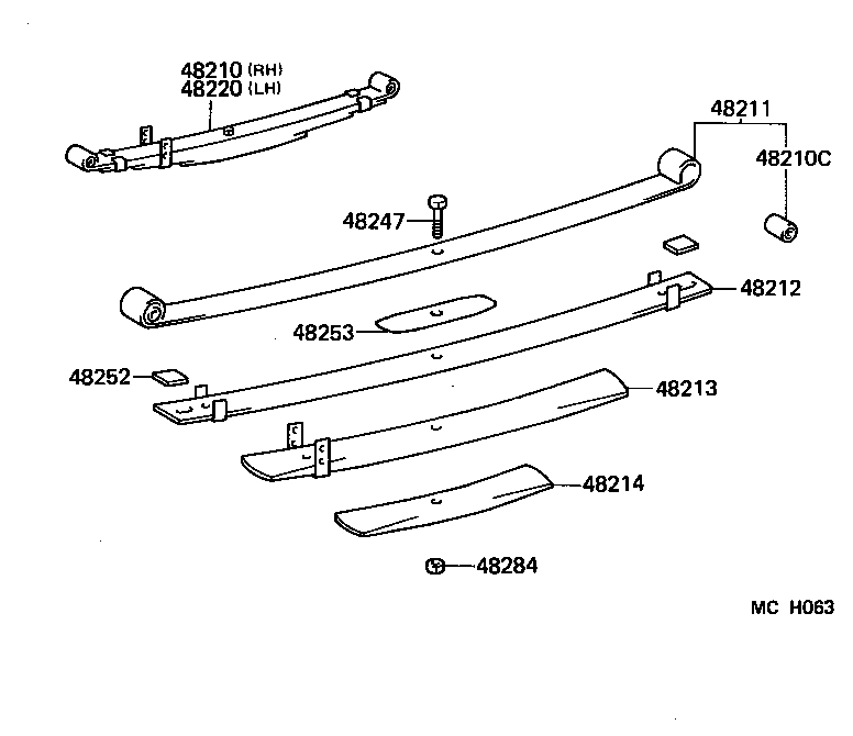 48210-27601 SPRING ASSY, REAR RH product image
