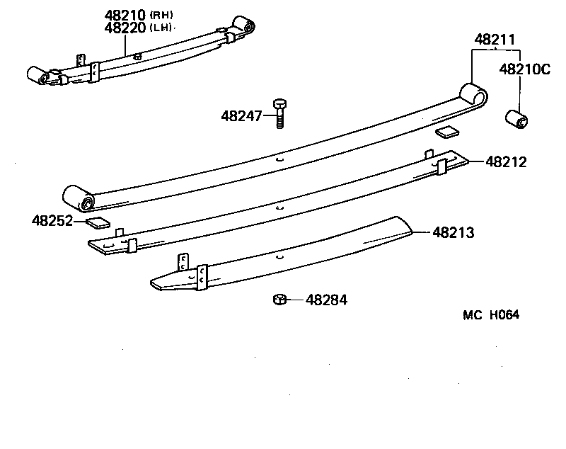 48210-27601 SPRING ASSY, REAR RH product image