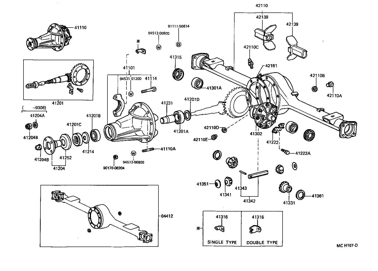 41201-80020 FINAL GEAR KIT, DIFFERENTIAL, REAR product image