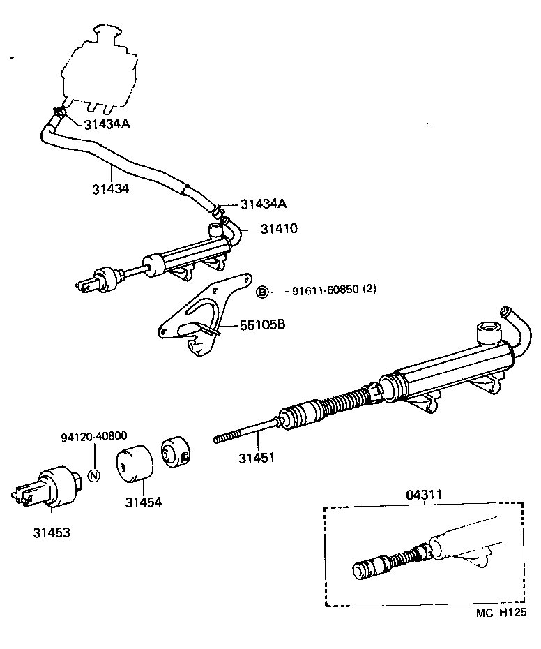31453-27010 CLEVIS, CLUTCH MASTER CYLINDER PUSH ROD product image